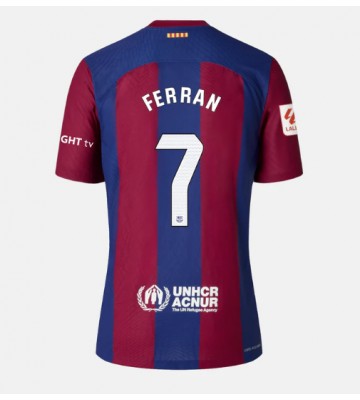 Barcelona Ferran Torres #7 Replika Hjemmebanetrøje Dame 2023-24 Kortærmet
